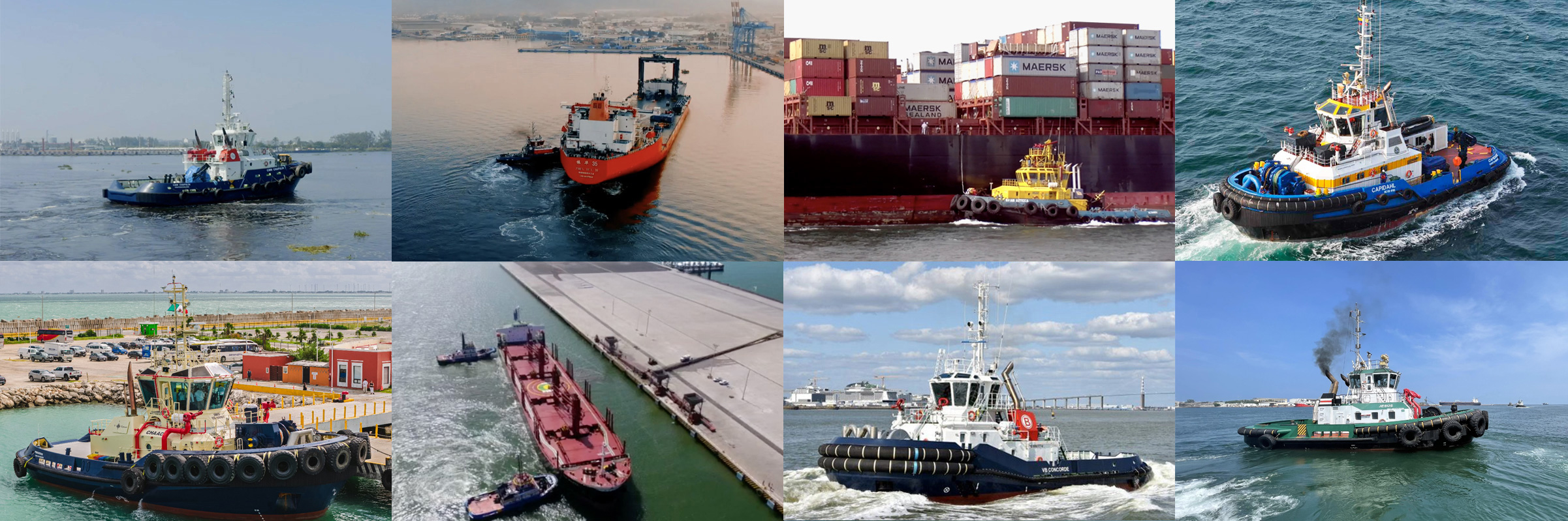 Remolcadores maniobrando en puerto